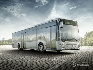 Silver bus parked paved surface - ultra realistic illustration free wallpaper