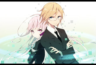 Anime characters arms around each 3 - a tie free wallpaper for desktop