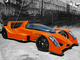 Bright orange sports car parked 4 - orange sports car free wallpaper