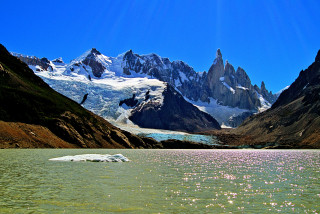 Mountain range glacier lake foreground - eduardo lefebvre scovell free wallpaper