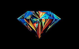 Diamond holography artdeco androidjones blackbackground - a diamond free wallpaper