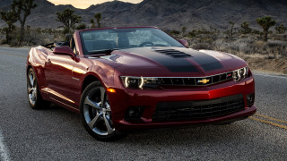 Red sports car desert mountains 9 - a road in the desert free wallpaper