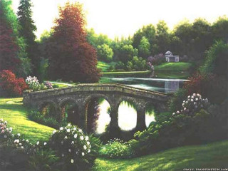 Bridge river park flower trees - flower and trees free wallpaper