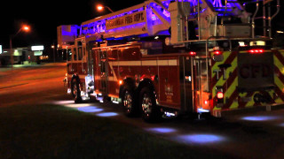 Fire trucks night street lights - elbridge ayer burbank free wallpaper