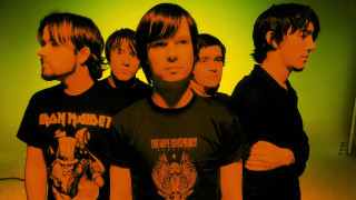 Young men green wall background - a group free wallpaper