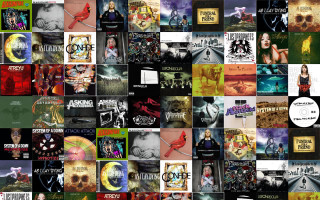 Collage album covers woman cd - post grunge free wallpaper