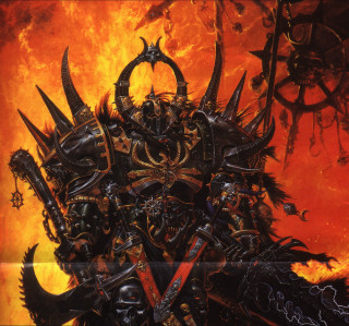 Demonic demon with horns on - his head free wallpaper for tablet