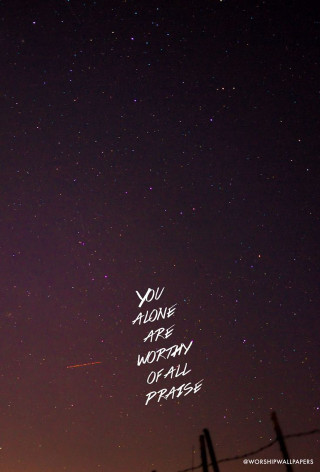 Night sky stars quote worthy - alone free wallpaper