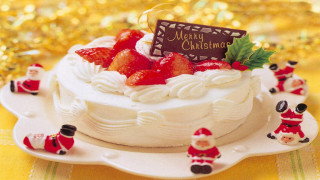 White cake strawberries plate merry - merry free wallpaper for desktop