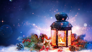 Lantern candle christmas decorations snowflakes - christmas decoration free wallpaper