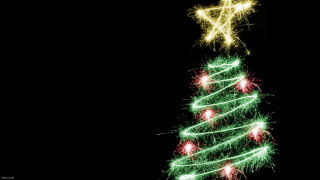 Christmas tree fireworks star black - firework free wallpaper for desktop
