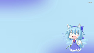 Cartoon character blue background cat - face free wallpaper for desktop