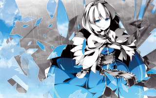 Anime blue white rain manga - a white hair free wallpaper