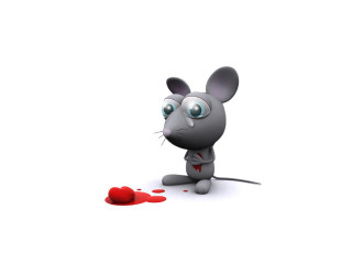 Cartoon mouse bloody face red - art spiegelman free wallpaper