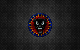 Black panther with a red - a black panther free wallpaper