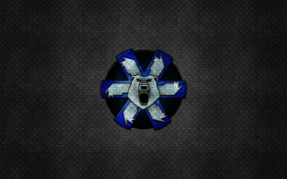 Black background blue white cross - face free wallpaper for desktop