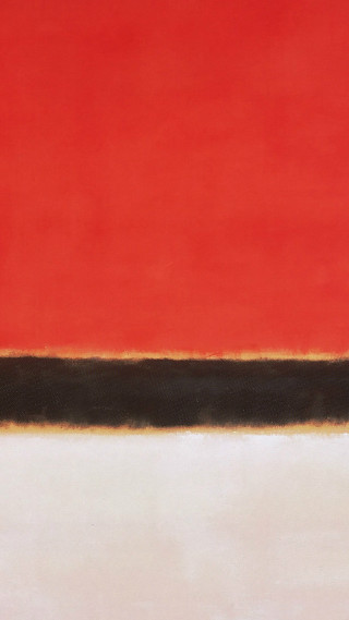 Red wall black strip white - expressionism free wallpaper for mobile