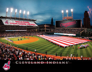 Baseball stadium american flag night - a baseball stadium free wallpaper