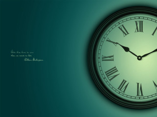 Clock roman numerals green background 4 - aldus manutiu free wallpaper