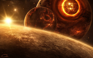 Planet sun star background foreground - planet free wallpaper for desktop