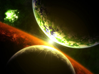 Planet star background bright light 3 - the center free wallpaper