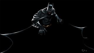 Batman dark cape open hands 2 - the side of his face free wallpaper