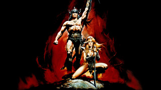 Man woman swords demon painting - frazetta free wallpaper