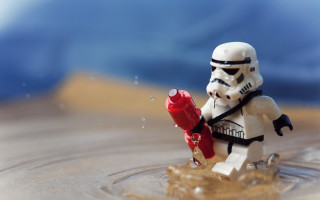 Lego stormtrooper fire hydrant beach - a fire hydrant free wallpaper