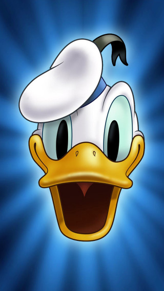 Cartoon duck hat blue background 4 - ray free wallpaper for mobile