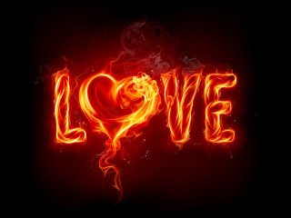 Love flame heart embers fire - the shape of a heart free wallpaper