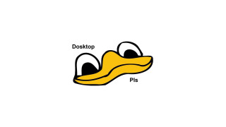 Yellow duck two eyes nose - computer graphic free wallpaper