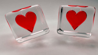 Glass blocks heart table gray - free hearts wallpaper