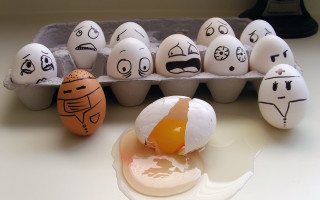 Carton eggs faces drawn egg - face free wallpaper for desktop
