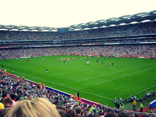 Crowd soccer game stadium green - denis eden free wallpaper