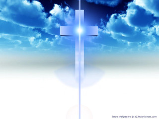 Cross sky bright light clouds - radiant free wallpaper