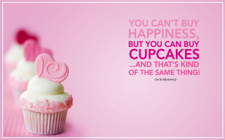 Pink background cupcake disney quote - same free wallpaper for desktop