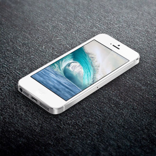White iphone blue wave black - the screen free wallpaper for tablet