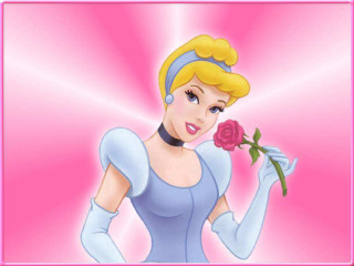 Cartoon character holding rose smiling - rococo free wallpaper for desktop