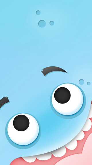 Cartoon monster big eyes toothy - craola free wallpaper for mobile