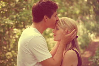 Man woman kissing woods together 2 - the wood together free wallpaper for desktop