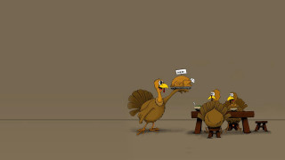 Cartoon turkey eating food turkey - brian despain free wallpaper