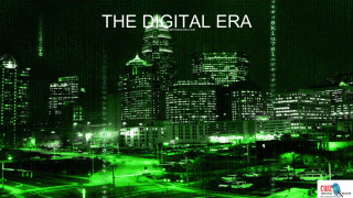 Digital era city night green - conrad marcarelli free wallpaper