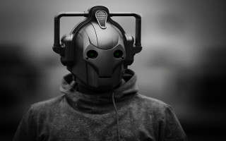 Man mask headphones microphone ear - his ear free wallpaper