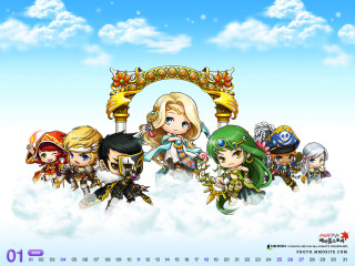 Desktop calendar cartoon characters cover - chen chun free wallpaper