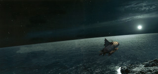 Space station ocean night full - a space station free wallpaper