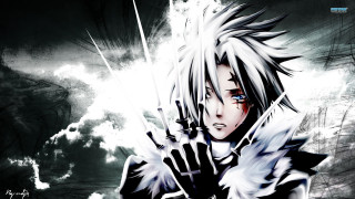Anime character white hair blue 4 - alvan fisher free wallpaper