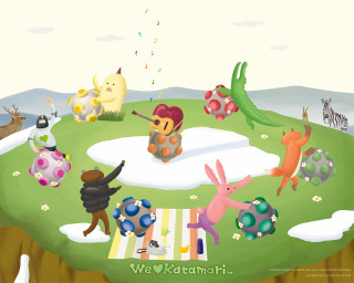 Cartoon group people hill animals - chiho aoshima free wallpaper