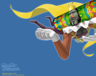 Cartoon character flying hat yellow - a yellow ribbon free wallpaper