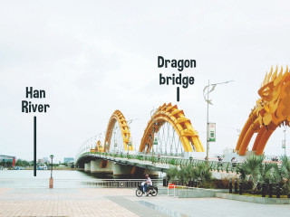 Person riding bike bridge dragon - a diagram free wallpaper