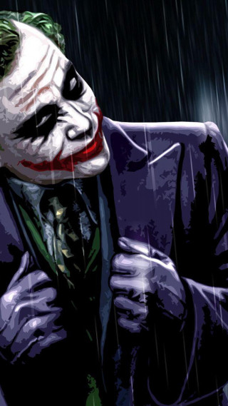 Joker rain hands chest mask - analytical art free wallpaper for mobile